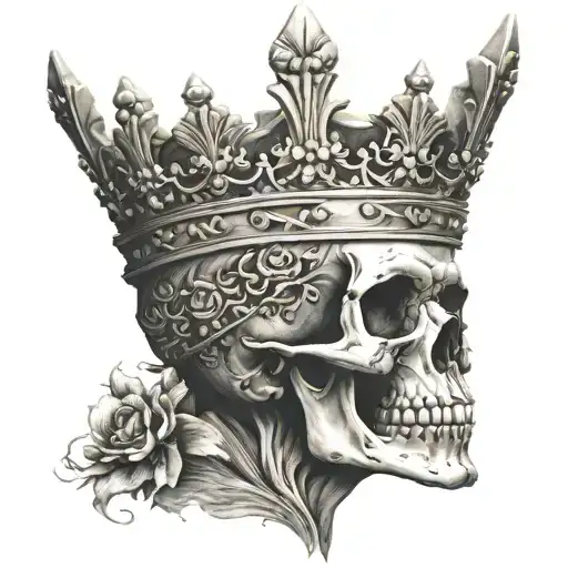 Skull Wearing A Crown