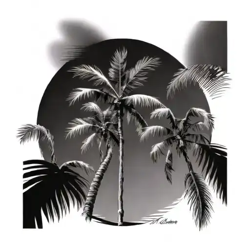 Palm Trees Background Looking