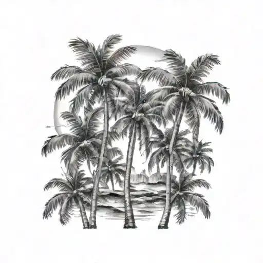 Palm Trees Background Looking