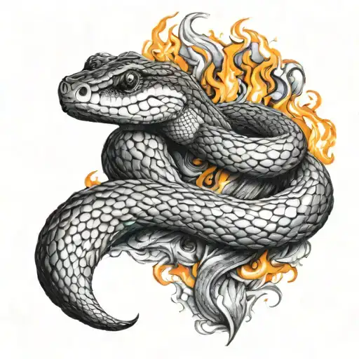 Snake Rebirth In Fire