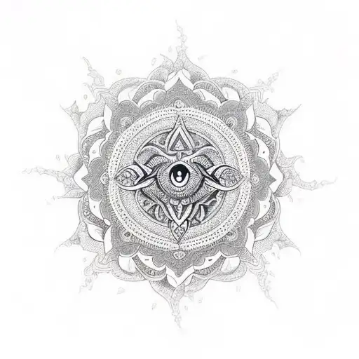 An Intricate Mandala Design Incorporating Various Animals And Elements Of Nature