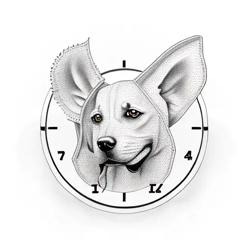 Clock With Dog Ears