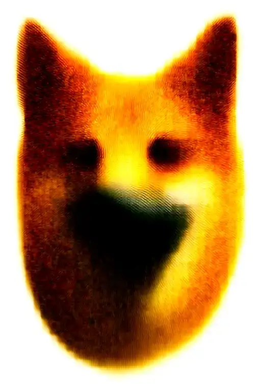 Growling Dingo Face And Realistic Rocky Mountains Inside