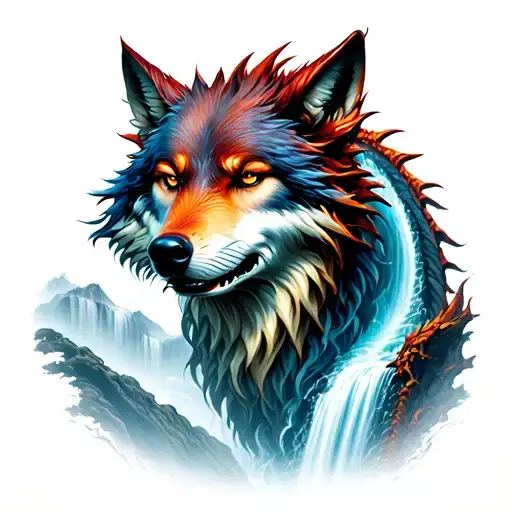 Dragon Wolf Waterfall Gay Man