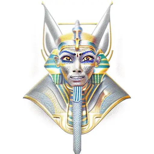 A Pharaoh Alien With Golden And Black