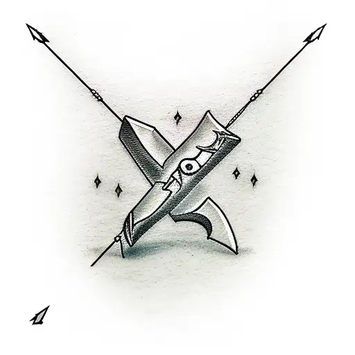 Arrow With A Chain Around It