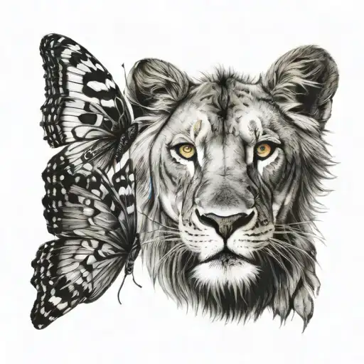 Put A Lion And A Butterfly Face To Face