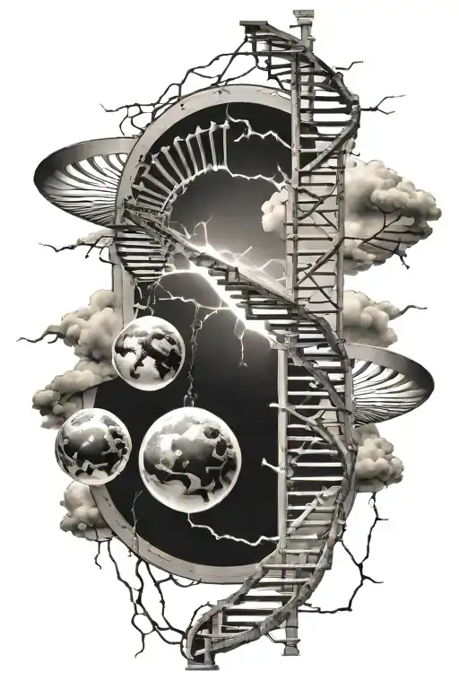 Dna And Lighting Storm