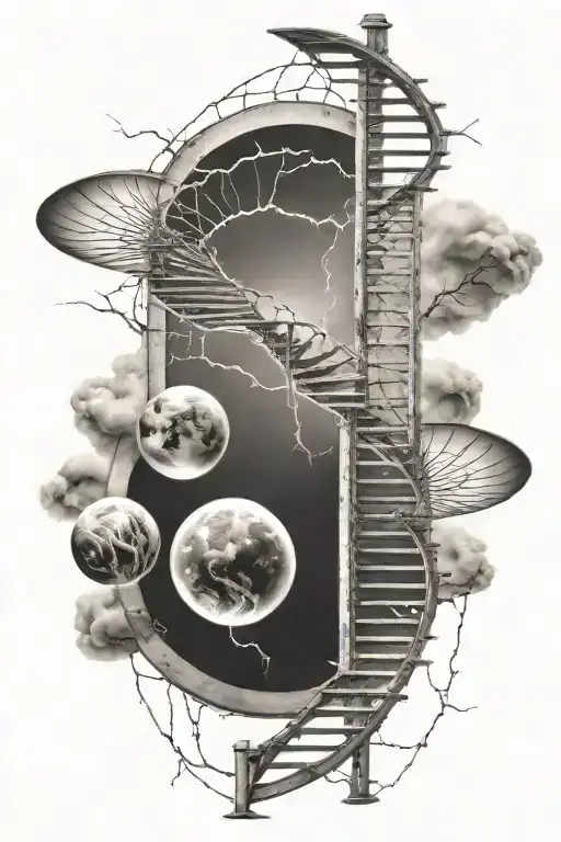 Dna And Lighting Storm