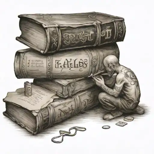 Sniffing Letters From A Book Surrounded