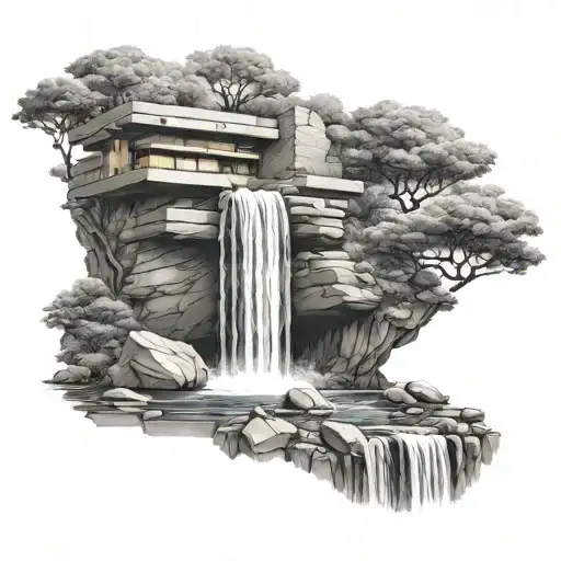 Micro Falling Water Frank Loyd Wright