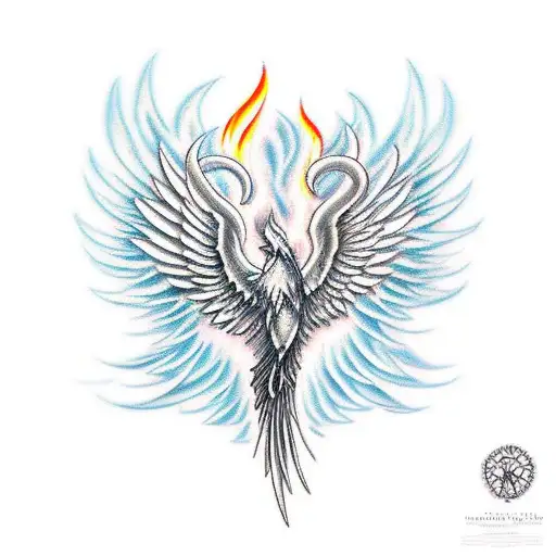 Phoenix With Fire Wings