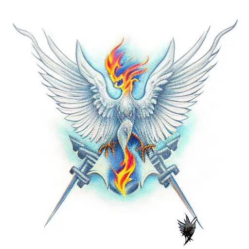 Phoenix With Fire Wings