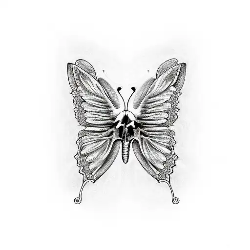 Butterfly With Skull