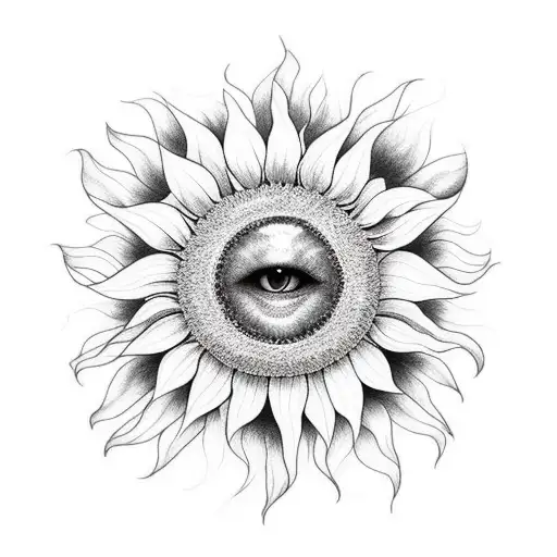 Sun Shining On Sunflower