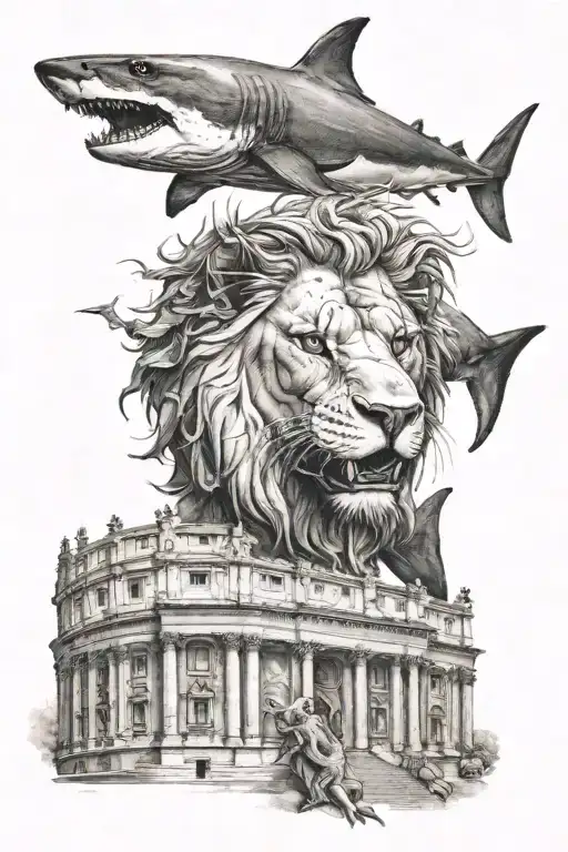 Shark Lion Rome And History