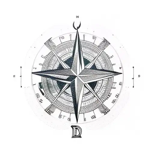 Car Drift With Mountain View And Compass And Dartboard