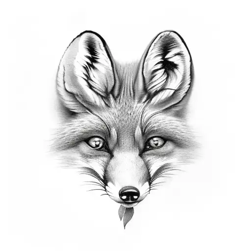 A Fox Smelling A Rose Under A Three With Raven On Its Branch