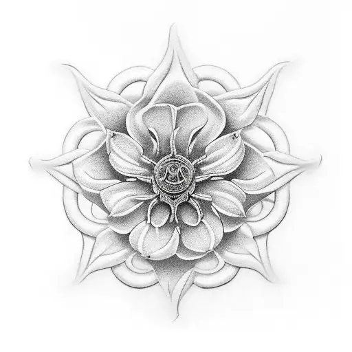 Floral Rod Of Asclepius