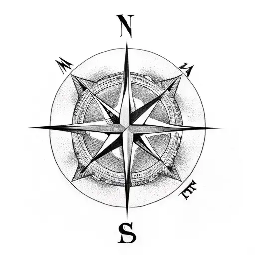 Compass With Tree Roots Wrapping Around It