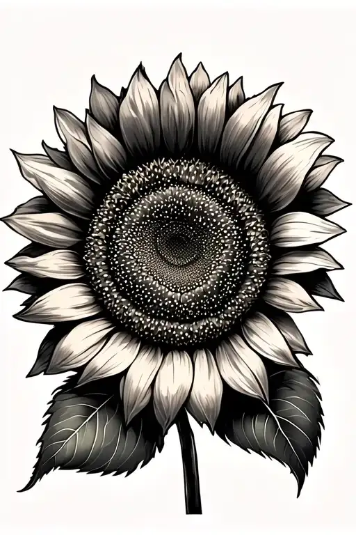 Sunflower And Breast Cancer Ribbon