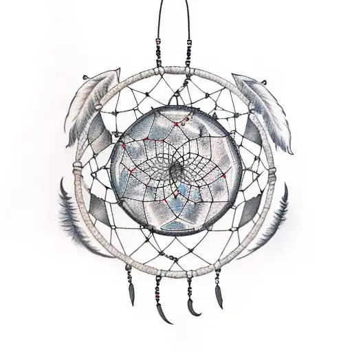 A Dreamcatcher With A Spear And A Storm