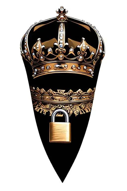 Queen Crown With Collar Padlock