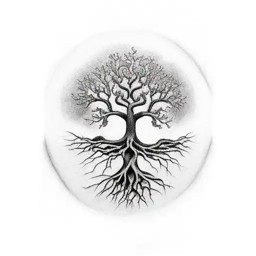 Tree Of Life With Words As Roots