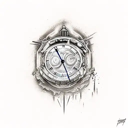 Destroyed Clock In Apocalypse