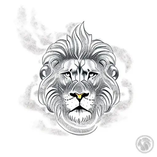 Statue Lion With The Earth Under The Paw