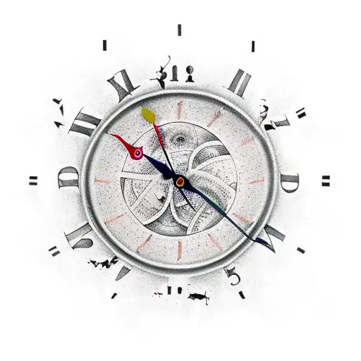 Destroyed Clock In Caos