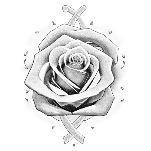 Soldier Silhouette With A Snake Rose Tattoo On The Arm