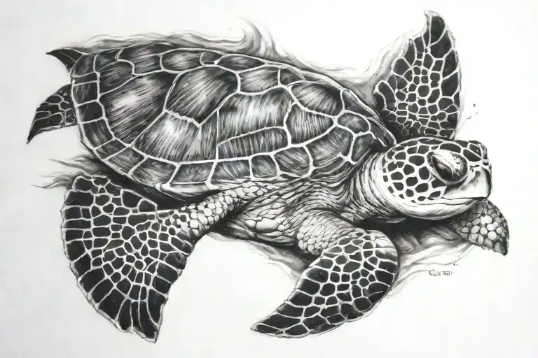 Upper Arm Sea Turtle