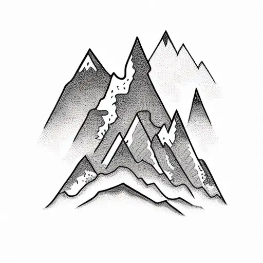 A Majestic Mountain Range With A Winding Trail Leading Towards The Horizon