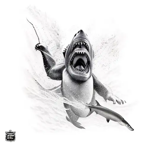 Gorilla Shark Crocodile Sleeve In The Left Arm