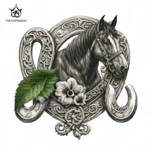 Horseshoe With Paw Your And Date At The End Of The Horseshoe