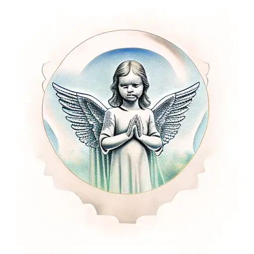 An Angel Waving A Palm Leads