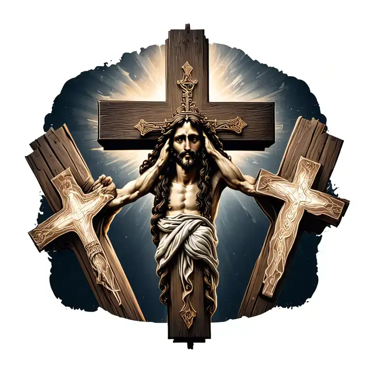 3 Crosses Jesus Cross