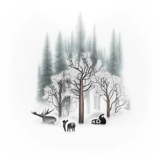 Forest With Animals