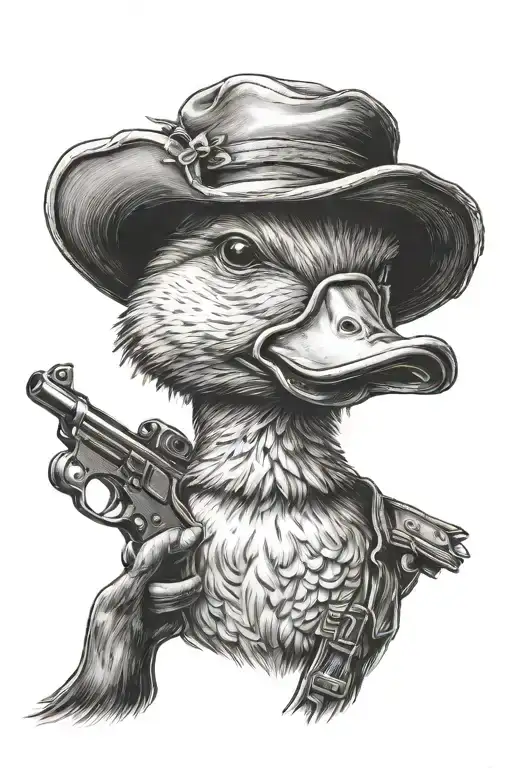 Tactial Duck Holding A Gun
