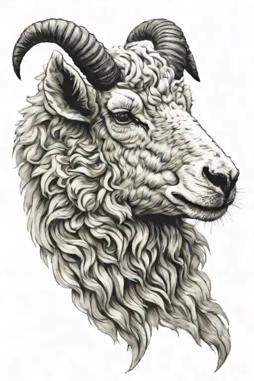 Sheep Wearing Wolf Head