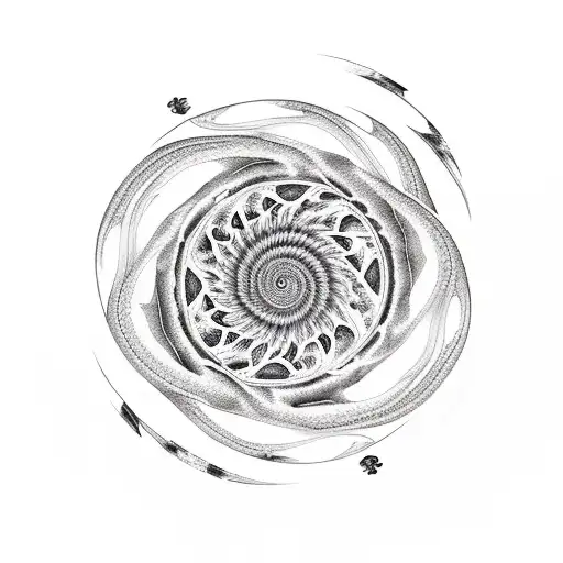 Spiral Ocean And Mountain