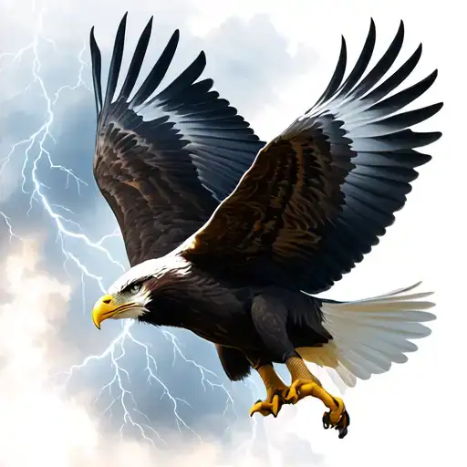 Eagle Soaring Thunder Storm