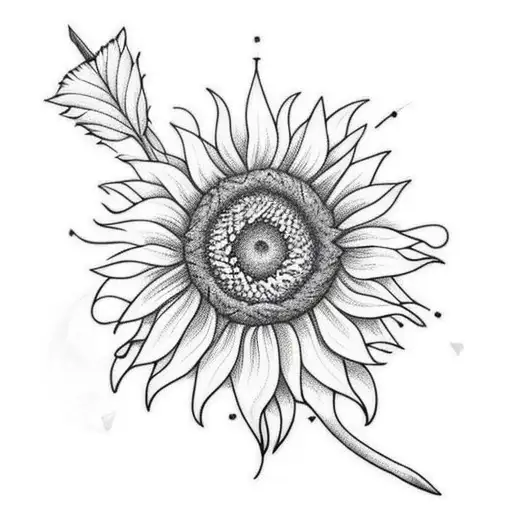 Sunflower With Arrow