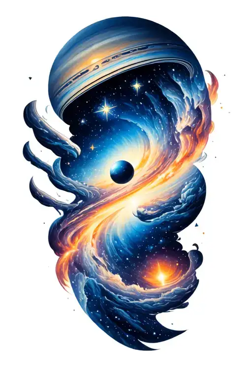 Outer Space Galaxy Filled With Stars