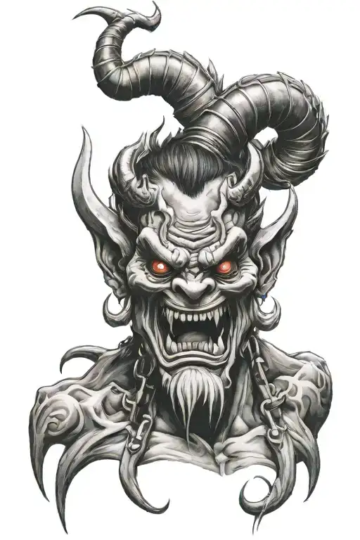 Scary Oni Mask
