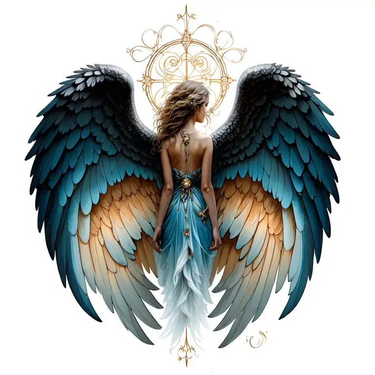 Fairy Wings And Symmetrical Angel Wings Vertically