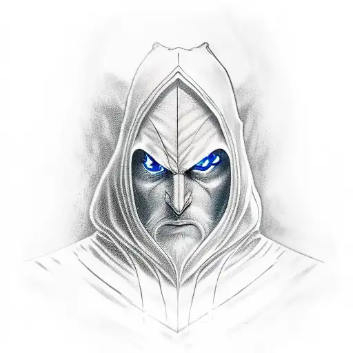 A Tattoo Of Strider From Lord Of The Rings With His Hood On