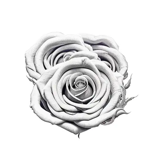 Medusa Holding Purple Roses In Her Hands