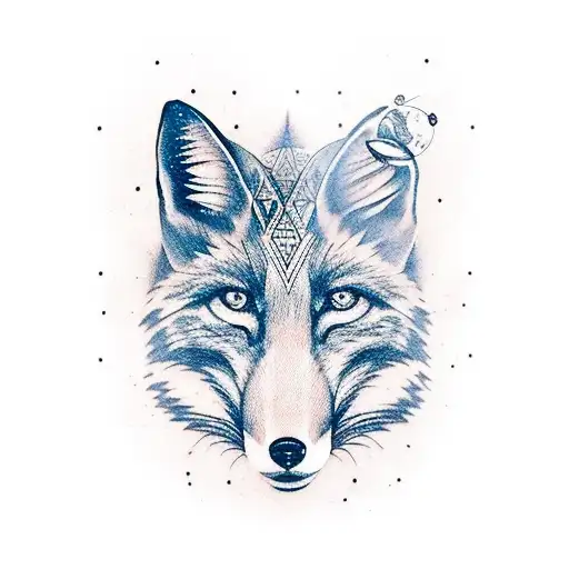 Fox Sleeve With Cosmic Elements